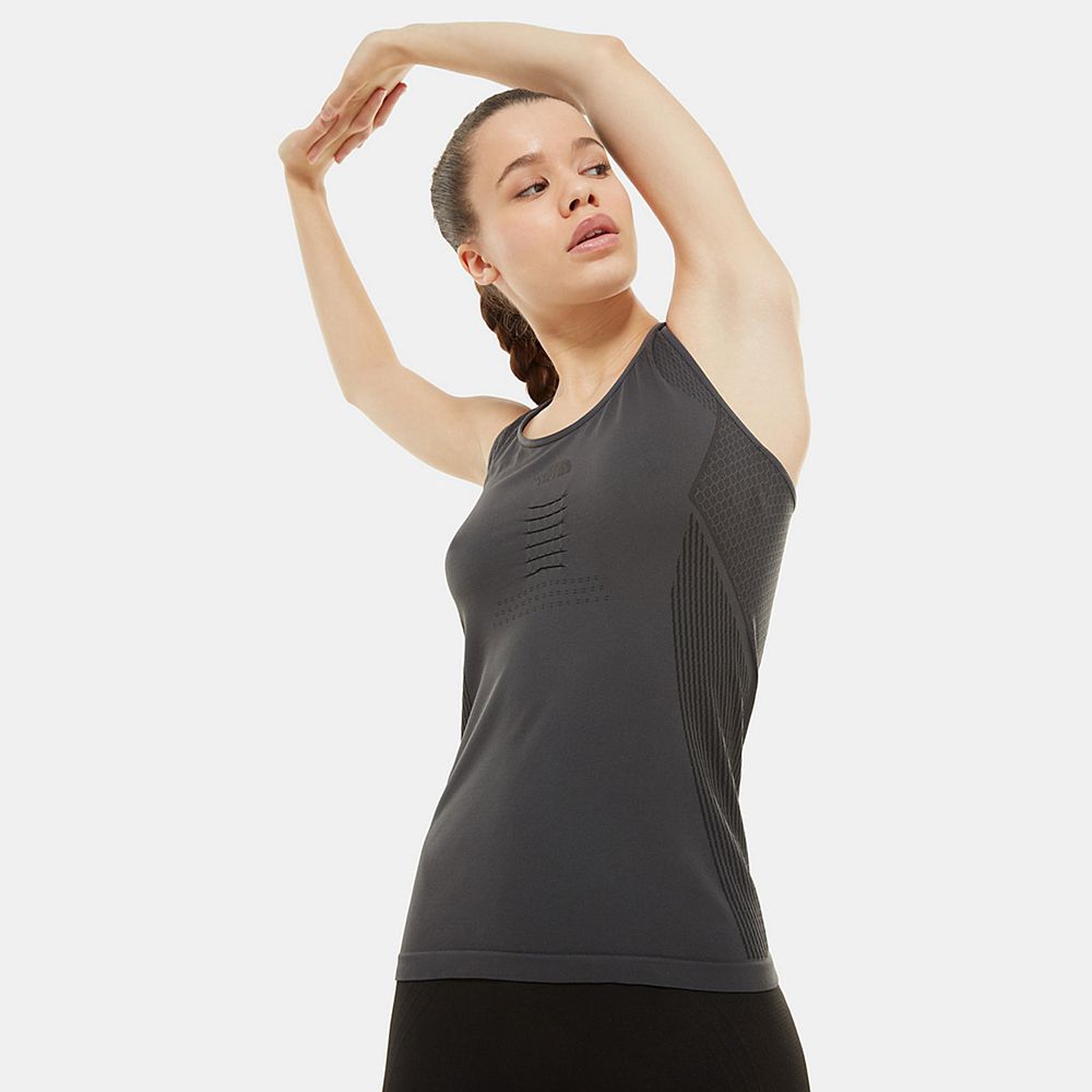 The North Face Tank Top Womens Australia - The North Face Active Sleeveless Grey / Black (IDK-403127